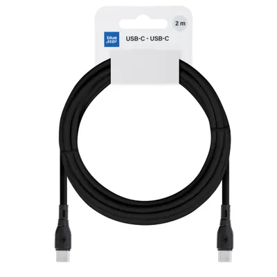 Câble Type C/Type C 3A 60W Black 2m BlueStar