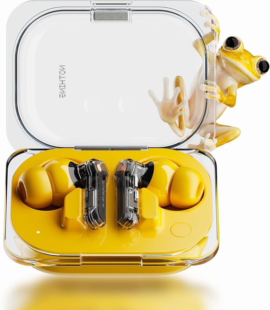 Nothing Ear (a) ecouteurs Bluetooth sans Fil avec Intégration de ChatGPT, Réduction Active du Bruit, Algorithme Bass Enhance et Jusqu’à 42,5 Heures d’écoute Yellow