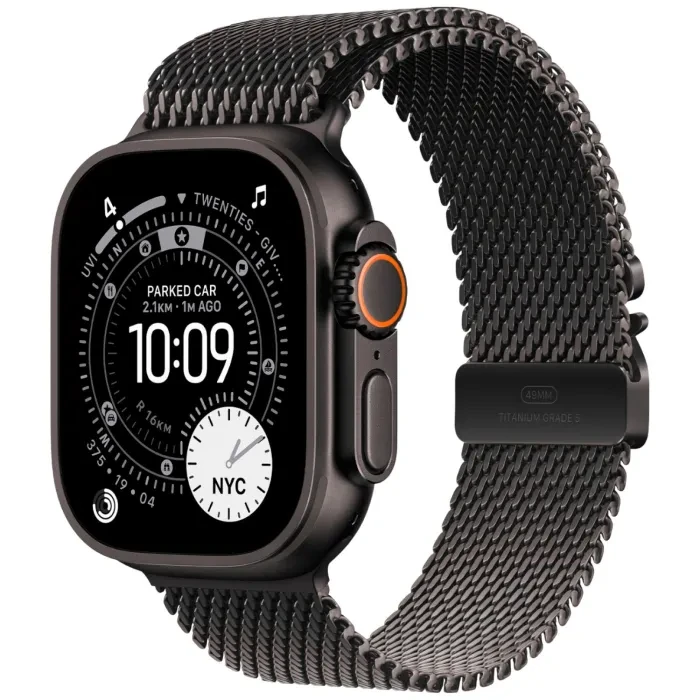 Apple Watch Ultra 3 (2025) 5G 49mm Black Titanium Case with Black Titanium Milanese Loop M Black