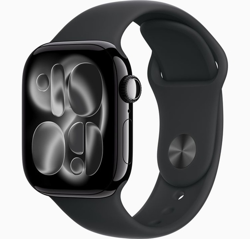 Apple Watch Series 11 (2025) GPS 42mm Jet Black Aluminium Case with Black Sport Band S/M Black